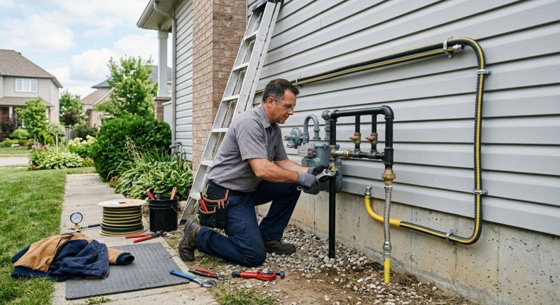 Propane Cooktop Installation